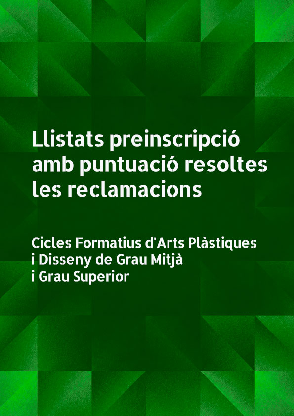 llistes puntuació resoltes les reclamacions Cicles Formatius