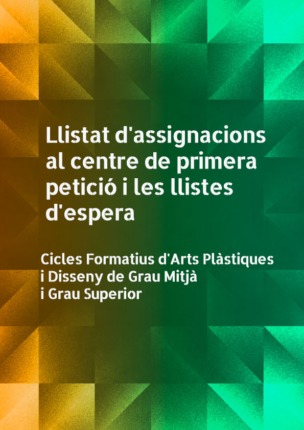 Llistat d'assignacions Cicles Formatius