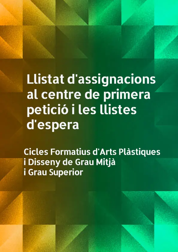 Llistat d'assignacions Cicles Formatius