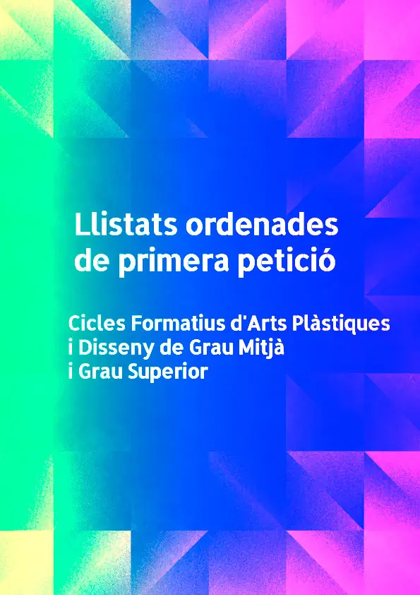 llistes puntuació ordenades Cicles Formatius