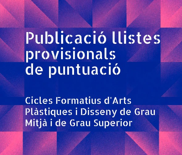 llistes provisionals de puntuació cicles formatius